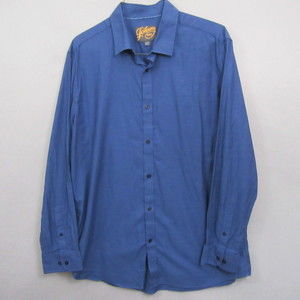 Johnny Bigg Mens Button Up Shirt XL Blue Long Sleeve 100% Cotton Casual